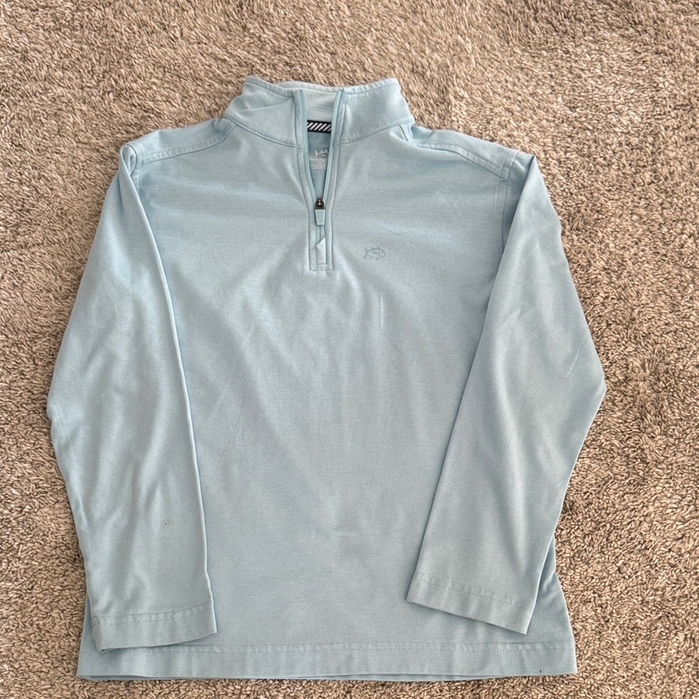 Boys Southern Tide Sky Blue Quarter-Zip Performance. Like new. Size S